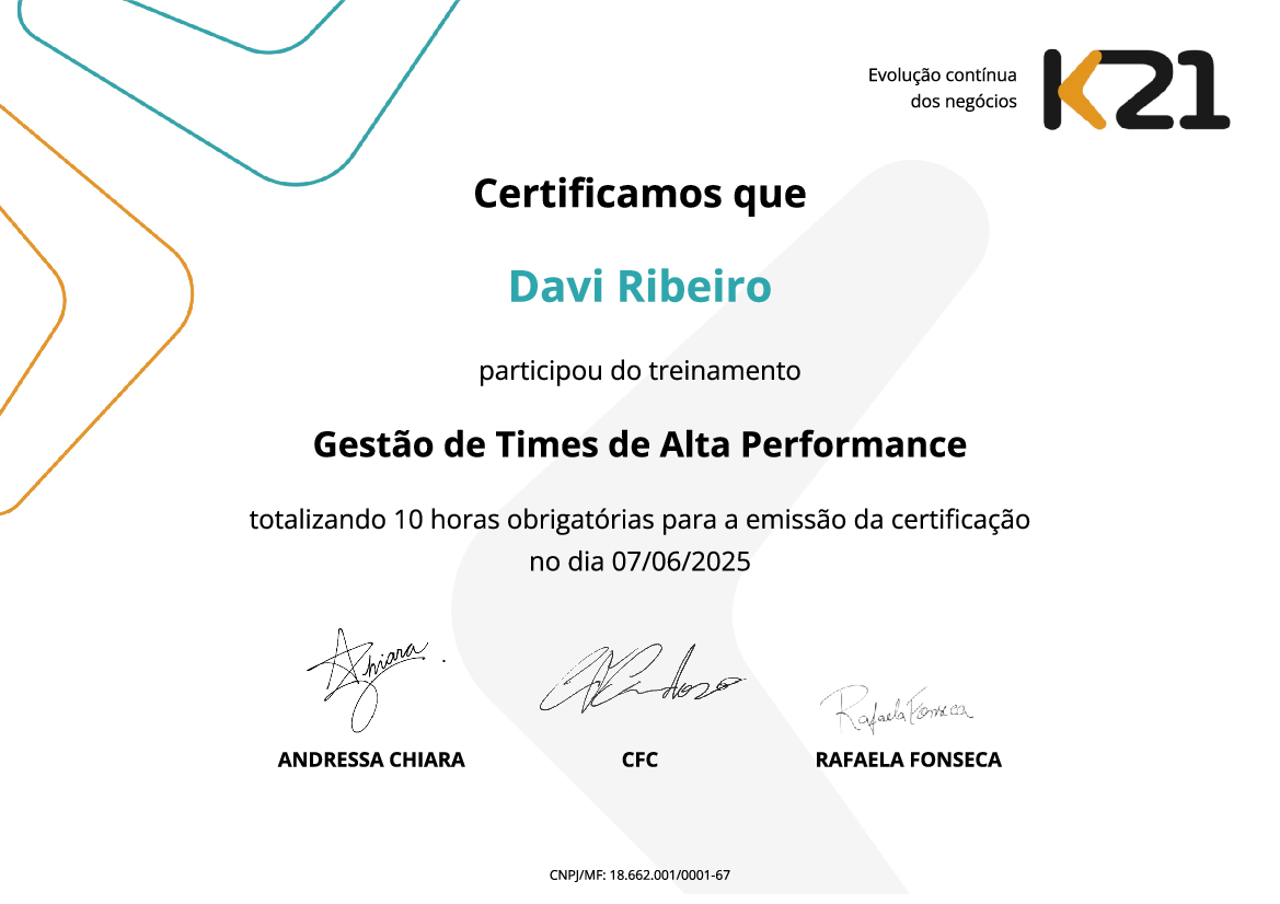 Certificado K21